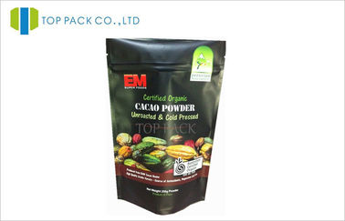 Health Food Powder Zipper Stand Up Food Pouches Custom Matte Finish