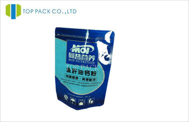 Plastic Foil Stand Up Food Pouches , Protein Powder Stand Up Pouches Packaging Bags