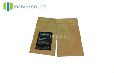 Flexible Plastic Printed Stand Up Pouch Kraft Paper Laminated 3 Layers