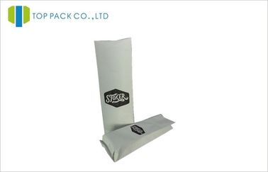 White Kraft Paper Coffee Packaging Bags 250g With Degassing Value Side Gusset