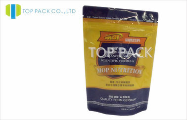 Customized Printing Stand Up Pouch Packaging With Zipper For Pet Albumen Powder