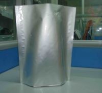 Glossy Plain Silver Stand UP Foil Pouch Packaging Ziplock for Food Packaging