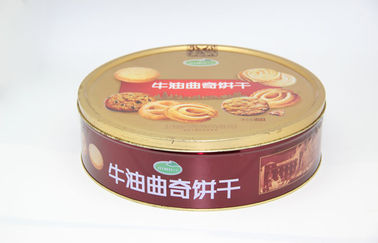 Metal Round Gift / Cookie Tin Can Packaging For Decoration SGS ROHS