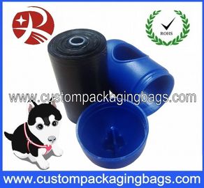 Black Pet Waste Dog Poop Bags Oxo-biodegradable With Blue Dispenser