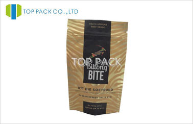 50g Custom Printed Ziplock aluminum Foil Stand Up Pouch Dry Beef Snack