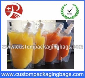 Printed Transparent Stand Up coffee Pouches With Spout , Recyclable