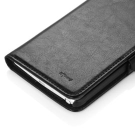Black Leather Flip Wallet Case Cover Folio Pouch Stand For Samsung Galaxy Note 4