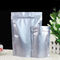 Airtight Stand Up Foil Pouch Packaging Vertical Silver Aluminum Foil Bag With Ziplock And Spout