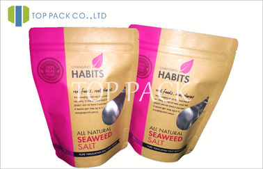 Special Window Kraft Paper Spices Packaging 500g Seaweed Salt Bags