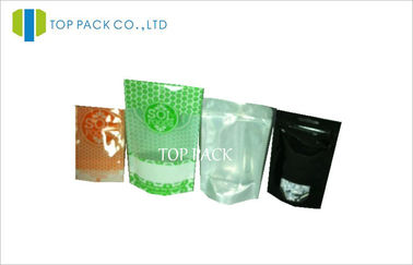 Resealable Plastic Zip Lock Stand Up Bags Customized Size Printing