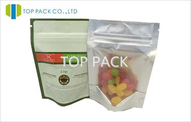 Stand Up Food Grade poly bags packaging , Small Plastic Zip Bags