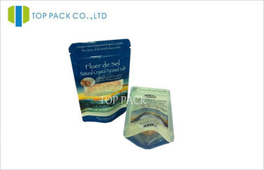 Zip Lock Plastic Stand Up Pouches PET / PE , Full Color Sea Food Salt bag