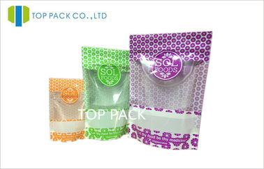 Plastic Resealable Stand Up Food Pouches packaging For Candy