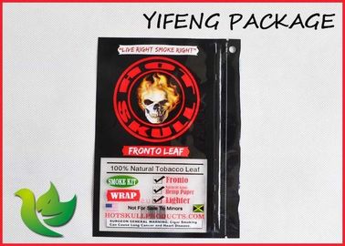 Tobacco Packaging Ziplock Storage Bags flat bottom with Printed