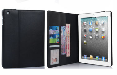 Wallet Style ipad2 / ipad3 / ipad4 Tablet PC Leather Case with 7 cards / money slots