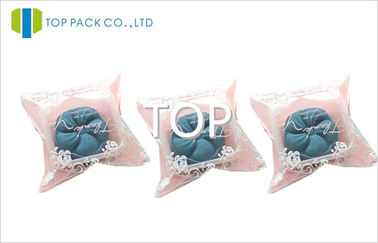 Pink Small Resealable Plastic Bags With Clear Window , Snack Packaging Without Zipper