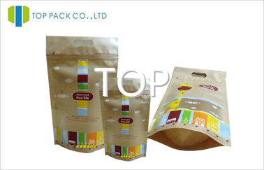 White Bottom Open Stand Up Zipper Pouch , TOP / OEM Gift Packaging For Coffee