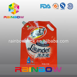 Stand Up Spout Pouch Packaging / Laundry Detergent Packaging Doypack With Spout