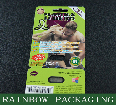 Black Mamba Sex Pills Packaging , Blister Card Packaging for Men's Enhancement