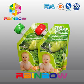 Eco Baby Spout Pouch Packaging For Liquid / Stand Up Liquid Juice Pouch