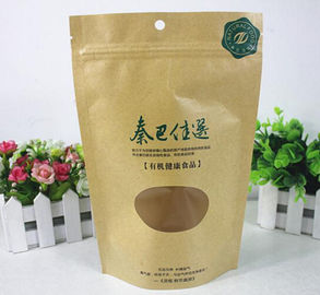 Flexible Packing Flat Bottom Food Packaging Plastic Bags With Clear Window