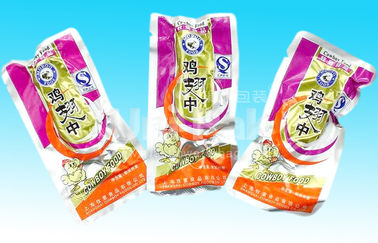 Plastic Stand Up Vacuum Packaging Bag for Food , Self Adhesive Plastic Bags