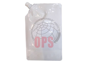 Blank Stand up Pouches with spout , PET/PE white side spout top open pouch