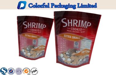 Colorful OEM Heating Seafood stand up pouch packaging With Window