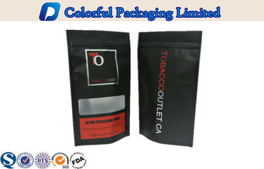 Black Tobacco 250g , 500g Foil Lined Matte Black snack food packaging