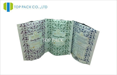 Green Alumimum Foil Printed Laminated Pouches With Lined Ziplock For Food Powder
