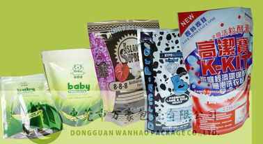 Custom Made Color Printed Plastic Stand Up Pouch Bags , Standing Zipper Pouches