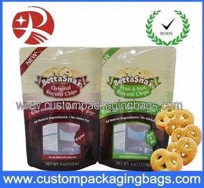 Round Bottom Gusset Snack Plastic Stand Up Pouches Ziplock Bags