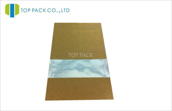 Food Grade Aluminum Foil Kraft Paper Stand Up Pouch Square Window