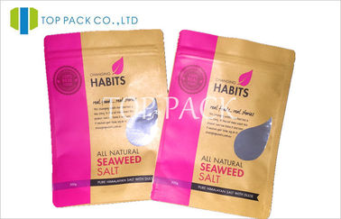 Special Window Kraft Paper Spices Packaging 500g Seaweed Salt Bags