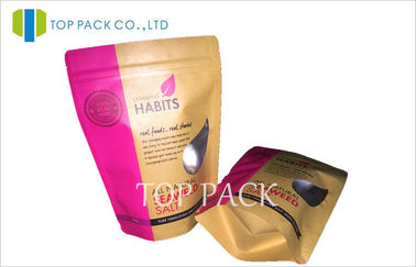 Special Window Kraft Paper Spices Packaging 500g Seaweed Salt Bags