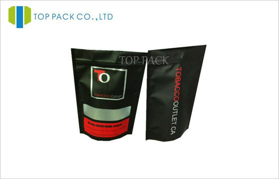 Silver LOGO Stand Up Food Pouches Resealable Matte Finish flat bottom