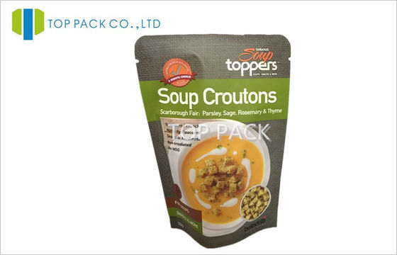 Food Grade Printed Stand Up Pouches Foil Lamination Without Zipper 50g