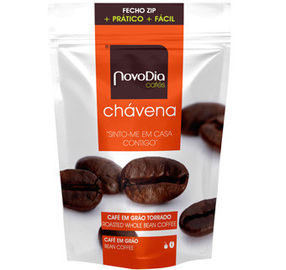 Printing Polyester Zip-Lock Coffee Packaging Bags With Valve Bottom Gusset