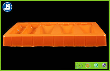 Orange Rectangular PVC Plastic Cosmetic Trays Blister Card Packaging