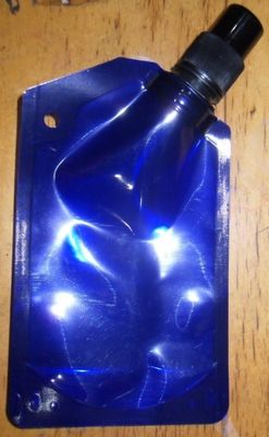 Blue 8 Oz Stand Up Pouch With Spout And Cap , Beverage Flexible Packaging