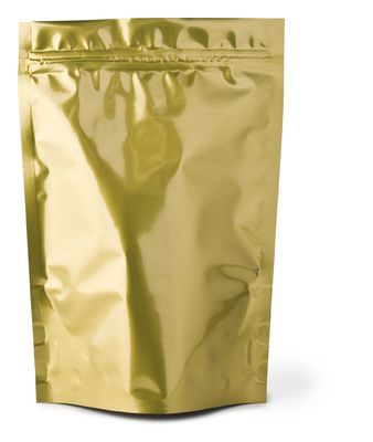 Glossy Plain Red Foil Pouch Packaging Stand Up For Coffee Bean