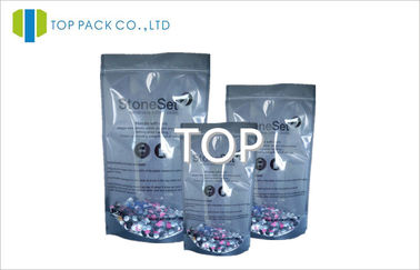 Big Aluminum Foil Printed Laminated Pouches With Clear Window Self - Standing Type