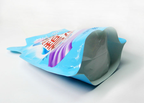 Special Shape Detergent Stand Up Pouch , Stand Up Plastic Bags For Washing Powder , Liquid Detergent