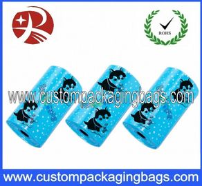 HDPE / OXO Biodegradable Colorful Dog Poop Bags With Roller For Shop