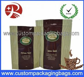 Recyclable Stand Up Coffee Packaging Bags With Air Valve And Zipper