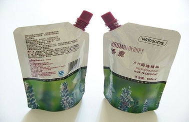 Plastic Spout Pouch , Stand up Bag With Spout / Cap for Packing Shampoo