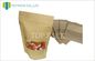 Ziplock Plain Stand Up Pouch With Window , 1oz Coffee Kraft Paper Bags
