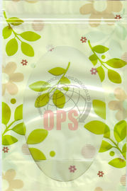 Customized 80 Micron Leaf Stand Up Pouch , Plastic Zipper Pouch