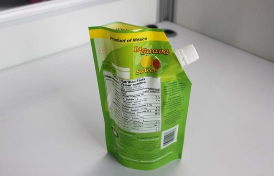 Stand Up Liquid Spout Pouches , Gravure Printing Plastic Packaging Bag