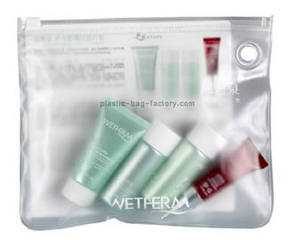 Transparent pinting full color cosmetic items Plastic PVC zip lock bags